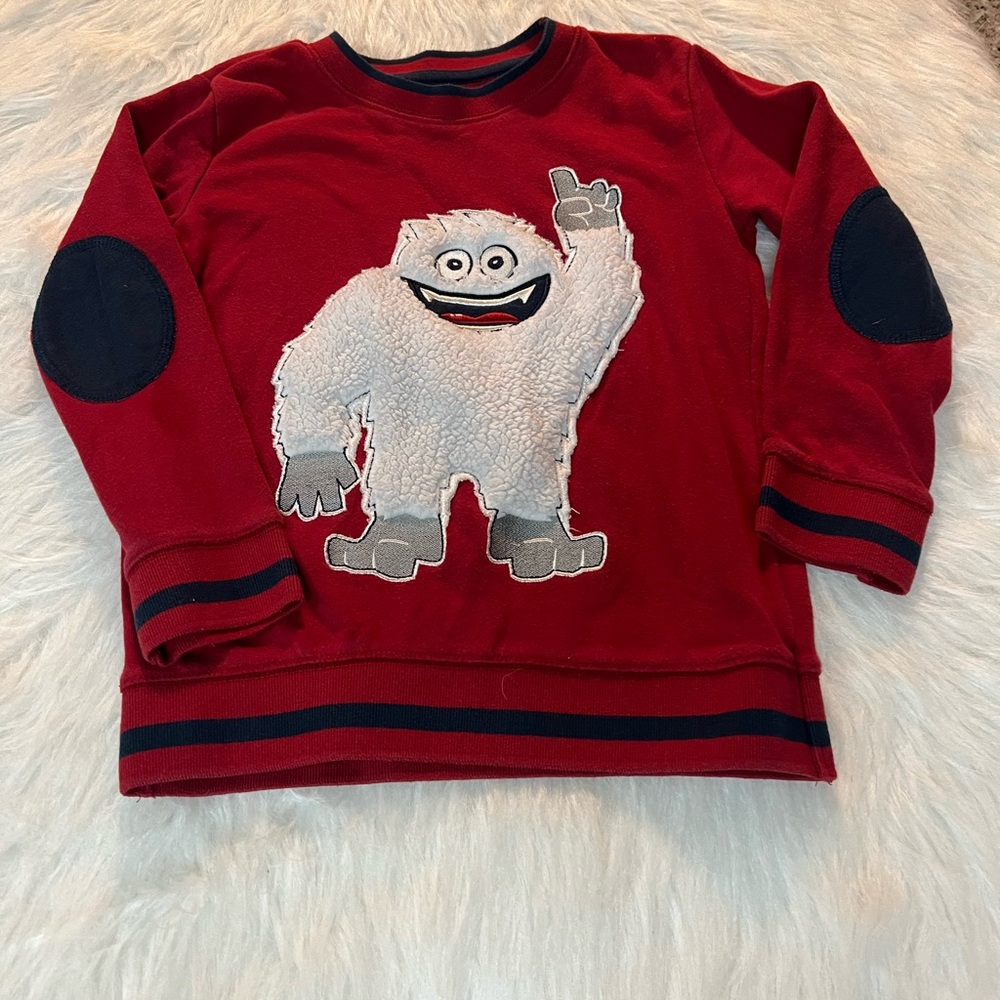 Red and Navy yeti Sweatshirt